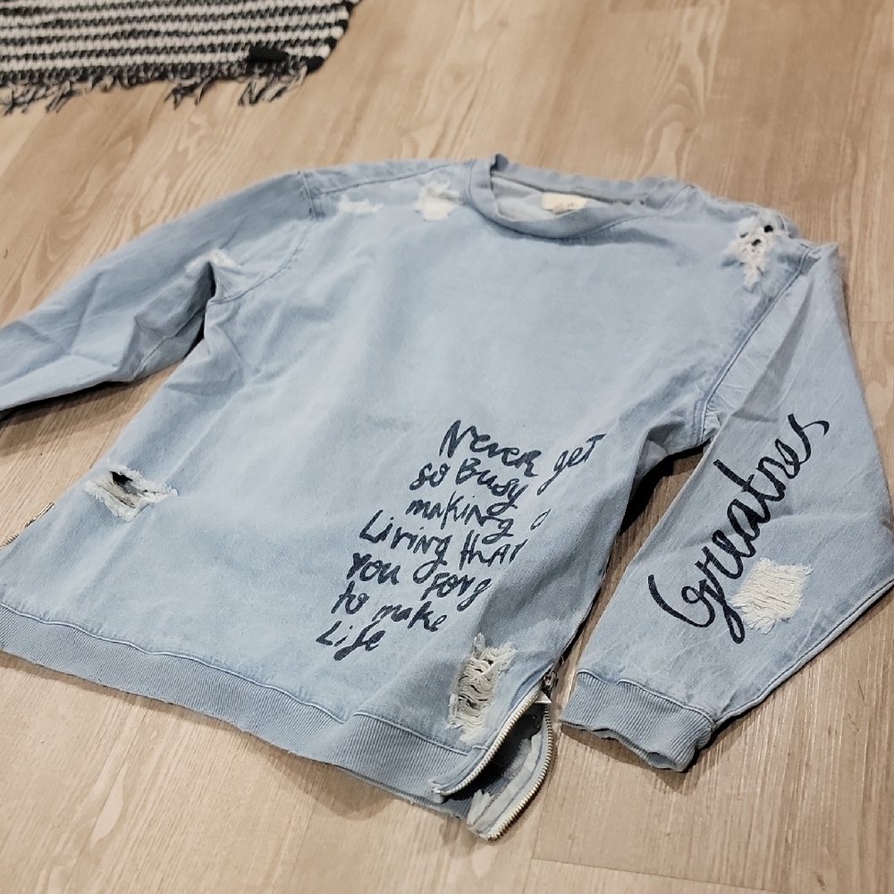 Blue Graphic Kids Sweatshirt